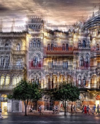 Vida Nocturna en La Avenida de la Constitución - Sevilla